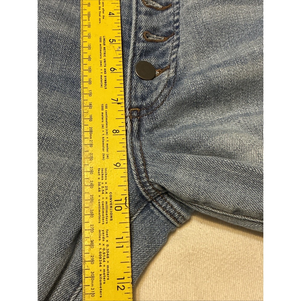 Kut from the Kloth Women Jeans Reese 4 Mid-rise Straight-leg Med Blue Distressed - Picture 3 of 13